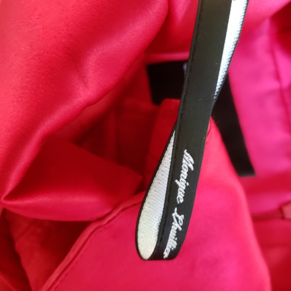 Monique Lhuillier Red Bow Brocade Dress - Picture 6 of 7